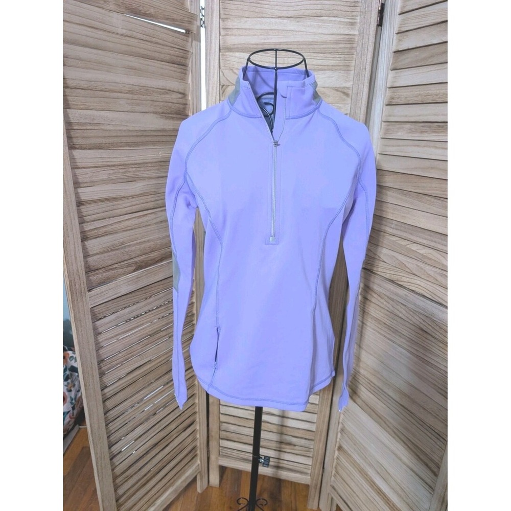 Athleta Lilac Quarter Zip Pullover Running Scuba Size Small athleisure